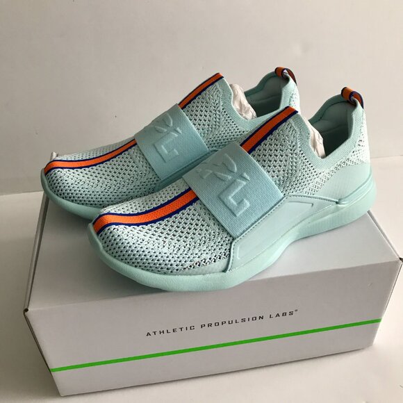 APL TechLoom Bliss Sneakers - Gulf Blue / Orange Racer - Women’s Size 7 - Picture 3 of 8